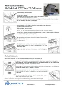 Brochure Montagehandleiding Hefdakdoek/tent/balg T5/T6 California